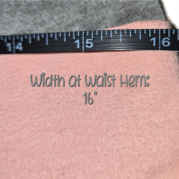 Ladies Striped Long Sleeve T-Shirt, Gray, White & Pink w/ Stripes - Picture 5 of 9